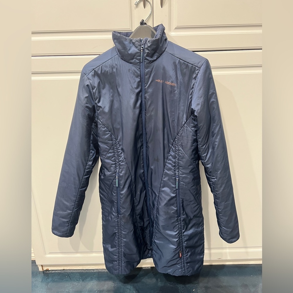 Helly Hansen long Navy down Jacket used